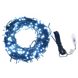 Gossi instalatie de lumini 400 led-uri, alb rece, 40 m, int./ext.