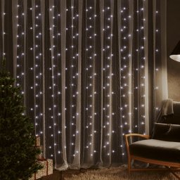 Gossi instalatie lumini tip perdea 300 led alb rece 3x3 m 8 functii