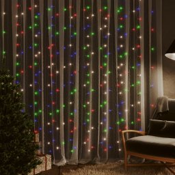 Gossi instalatie lumini tip perdea 300 led multicolor 3x3 m 8 functii