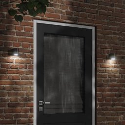 Gossi lampa exterioara de perete, negru, aluminiu turnat sub presiune