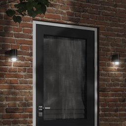 Gossi lampa exterioara de perete, negru, aluminiu turnat sub presiune