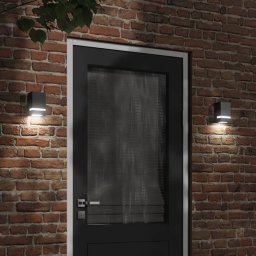 Gossi lampa exterioara de perete, negru, otel inoxidabil