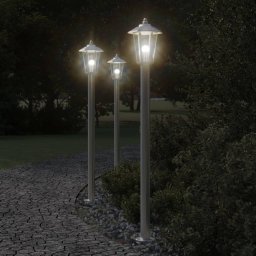 Gossi lampa exterioara de podea, argintiu, 120 cm, otel inoxidabil