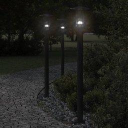 Gossi lampa exterioara de podea, negru, 100 cm, otel inoxidabil