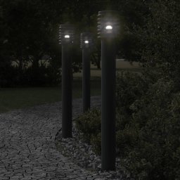Gossi lampa exterioara de podea, negru, 110 cm, otel inoxidabil