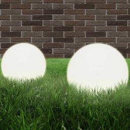 Gossi lampi bol cu led 2 buc, sferice, 20 cm, pmma