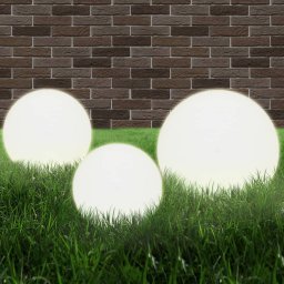 Gossi lampi bol cu led 3 buc., sferice, 20/30/40 cm, pmma