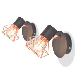 Gossi lampi de perete, 2 buc, cu 2 becuri led cu filament 8 w