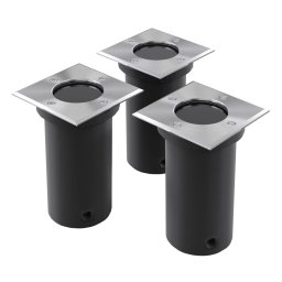 Gossi lampi de sol pentru exterior, 3 buc., patrat