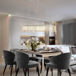 Gossi lustra cu margele de cristal, argintiu, 104 cm, e14