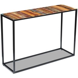 Gossi masa consola, 110x35x76 cm, lemn masiv reciclat