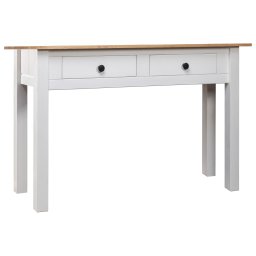 Gossi masa consola, alb, 100x40x72 cm, lemn masiv de pin, gama panama