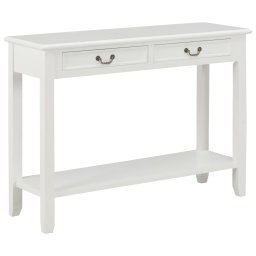 Gossi masa consola, alb, 110 x 35 x 80 cm, lemn