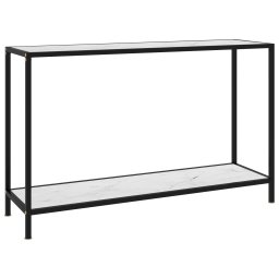Gossi masa consola, alb, 120 x 35 x 75 cm, sticla securizata