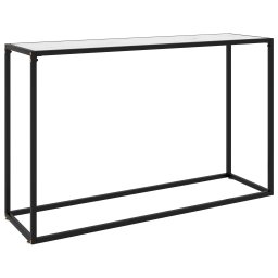 Gossi masa consola, alb, 120x35x75 cm, sticla securizata