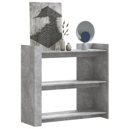 Gossi masa consola, gri beton, 100x35x90 cm, lemn prelucrat