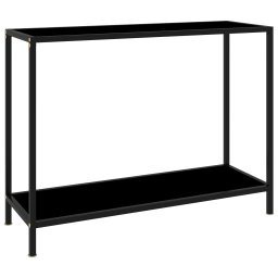 Gossi masa consola, negru, 100 x 35 x 75 cm, sticla securizata