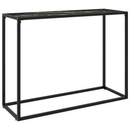 Gossi masa consola, negru, 100x35x75 cm, sticla securizata