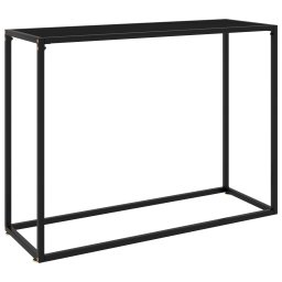 Gossi masa consola, negru, 100x35x75 cm, sticla securizata