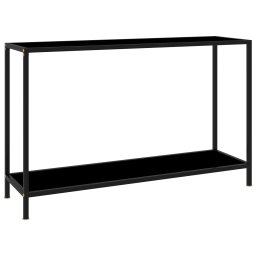 Gossi masa consola, negru, 120 x 35 x 75 cm, sticla securizata