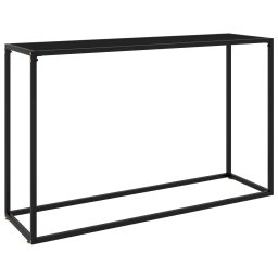 Gossi masa consola, negru, 120x35x75 cm, sticla securizata
