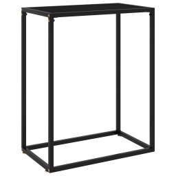 Gossi masa consola, negru, 60x35x75 cm, sticla securizata