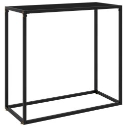 Gossi masa consola, negru, 80x35x75 cm, sticla securizata