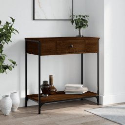 Gossi masa consola, stejar maro, 75x34,5x75 cm, lemn prelucrat