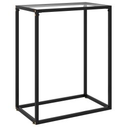 Gossi masa consola, transparent, 60x35x75 cm, sticla securizata