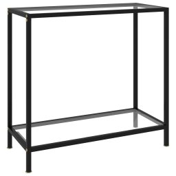 Gossi masa consola, transparent, 80 x 35 x 75 cm, sticla securizata