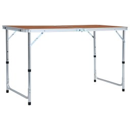 Gossi masa de camping pliabila, 120 x 60 cm, aluminiu