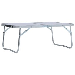 Gossi masa de camping pliabila, alb, 60 x 40 cm, aluminiu