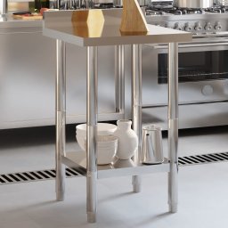 Gossi masa de lucru bucatarie, bordura antistropire, 55x55x93 cm otel