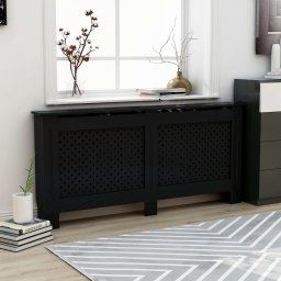 Gossi masca de calorifer, negru, 172 x 19 x 81,5 cm, mdf