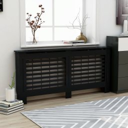 Gossi masca de calorifer, negru, 172 x 19 x 81,5 cm, mdf