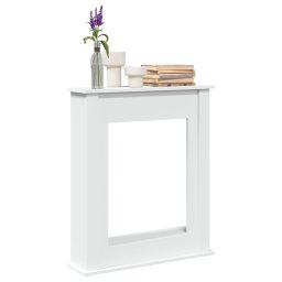 Gossi masca de semineu, alb, 75x20x87,5 cm, lemn prelucrat