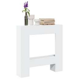 Gossi masca de semineu, alb, 81x18x82 cm, lemn prelucrat