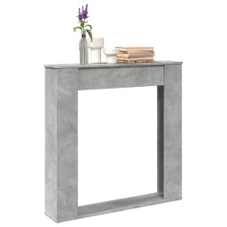 Gossi masca de semineu, gri beton, 100x20x100 cm, lemn prelucrat