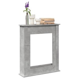 Gossi masca de semineu, gri beton, 75x20x87,5 cm, lemn prelucrat
