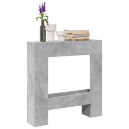 Gossi masca de semineu, gri beton, 81x18x82 cm, lemn prelucrat