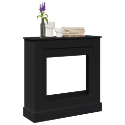 Gossi masca de semineu, negru, 90x30x90 cm, lemn prelucrat