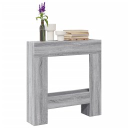 Gossi masca de semineu, sonoma gri, 81x18x82 cm, lemn prelucrat