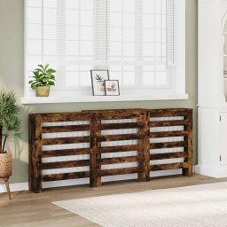 Gossi masca pentru calorifer stejar fumuriu 205x21,5x83,5 cm lemn
