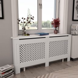 Gossi masca pentru calorifer, alb, 172x19x81,5 cm, mdf