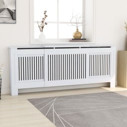 Gossi masca pentru calorifer, alb, 205 cm, mdf