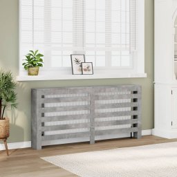 Gossi masca pentru calorifer, gri beton, 175x20x82 cm, lemn prelucrat