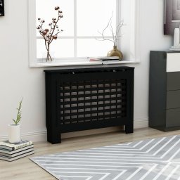 Gossi masca pentru calorifer, negru, 112 x 19 x 81,5 cm, mdf