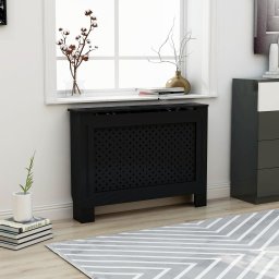 Gossi masca pentru calorifer, negru, 112 x 19 x 81,5 cm, mdf