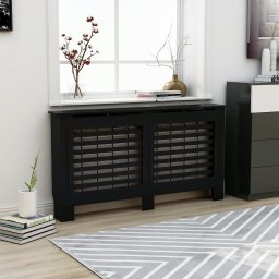 Gossi masca pentru calorifer, negru, 152 x 19 x 81,5 cm, mdf