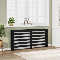 Gossi masca pentru calorifer, negru, 175x20x82 cm, lemn prelucrat